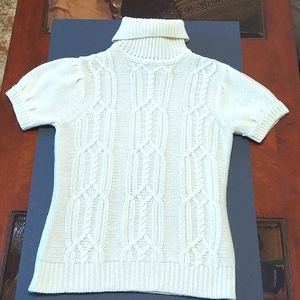 Pretty Cable Knit Sweater White/Cream Medium Carly St Claire